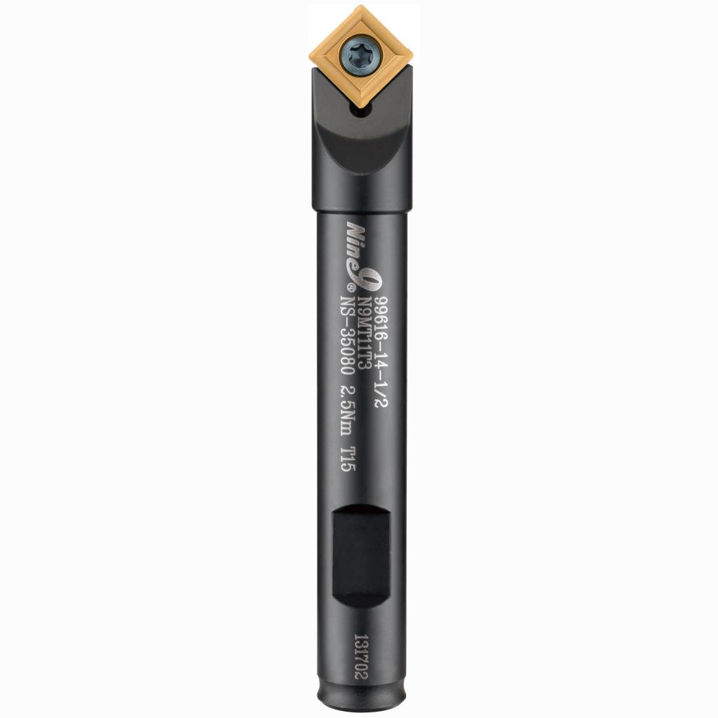 Nine9 Indexable NC Spot Drill Tool Holder With TiN Insert Fitted (00-99616-14-1/2-02S), 1/2" Shank