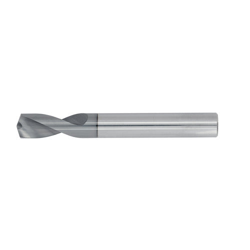 3/4" 2Flute 1-1/8"LOC 4"OAL 3/4"Shk Round Shank 145 Degree TiALN Carbide End Mill Spot Drill (GP)
