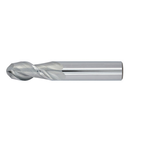 1" 2Flute 1-1/2"LOC 4"OAL 1"Shk Round Shank Ball Nose Uncoated Carbide End Mill Medium/Finisher (UHPA)