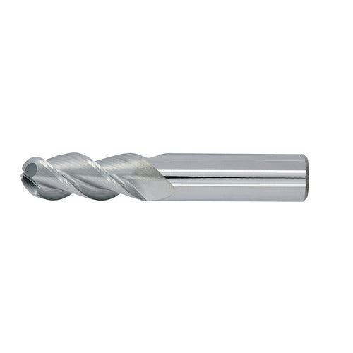 3/16" 3Flute 5/8"LOC 2"OAL 3/16"Shk Round Shank Ball Nose Uncoated Carbide End Mill Medium/Finisher (UHPA)