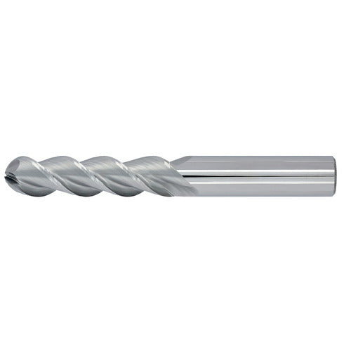 5/8" 3Flute 2-1/4"LOC 5"OAL 5/8"Shk Round Shank Ball Nose Uncoated Carbide End Mill Medium/Finisher (UHPA)