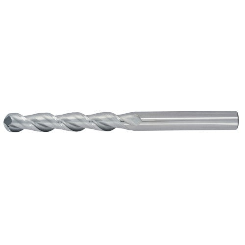 1/2" 2Flute 3"LOC 6"OAL 1/2"Shk Round Shank Ball Nose Uncoated Carbide End Mill Medium/Finisher (UHPA)