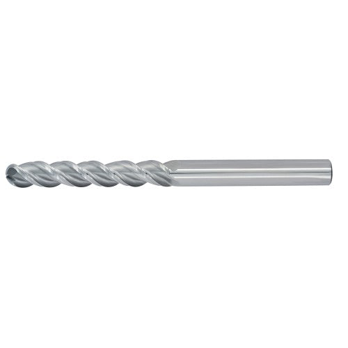 3/16" 3Flute 1-1/8"LOC 3"OAL 3/16"Shk Round Shank Ball Nose Uncoated Carbide End Mill Medium/Finisher (UHPA)