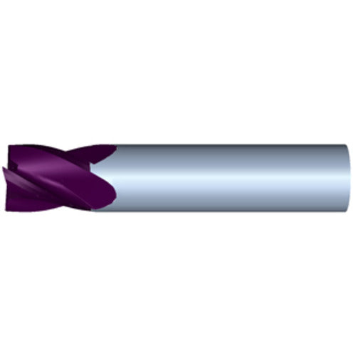 3/8" 4Flute 1/2"LOC 2"OAL 3/8"Shk Round Shank Square TiALN Carbide End Mill (UHP)