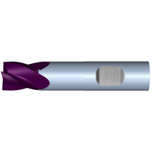 1/2" 4Flute 5/8"LOC 2-1/2"OAL 1/2"Shk Weldon Shank Square TiALN Carbide End Mill (HP)