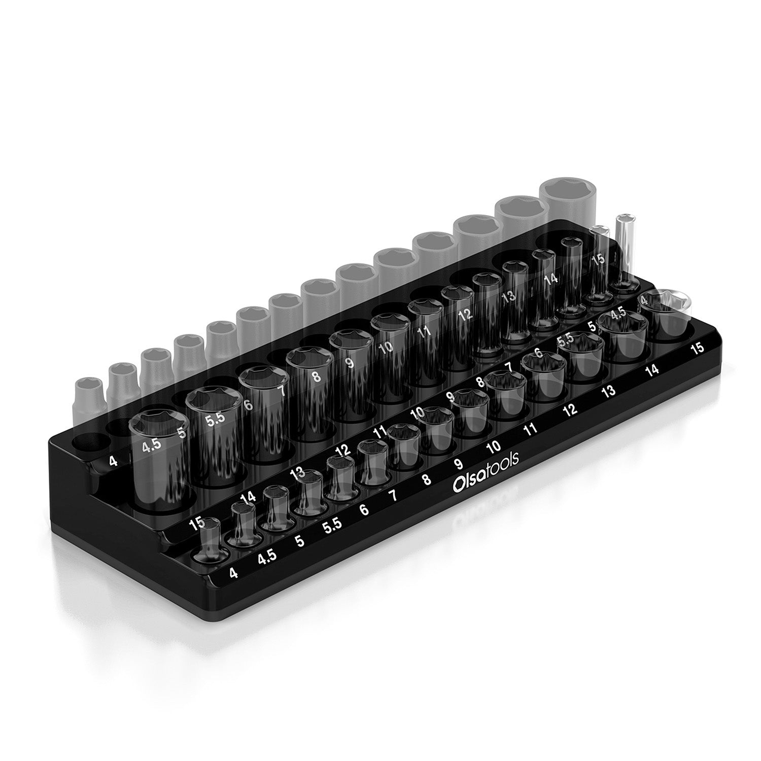 3-Row Magnetic Socket Holder