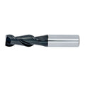 3/8" 2Flute 1"LOC 2-1/2"OAL 3/8"Shk Round Shank .020 Corner Radius DLC Carbide End Mill Medium/Finisher (UHPA)