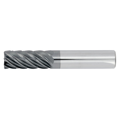 1/2" 7Flute 1-1/4"LOC 3"OAL 1/2"Shk Round Shank Square ALL4 Carbide End Mill with Chipbreaker HEM (UHP)