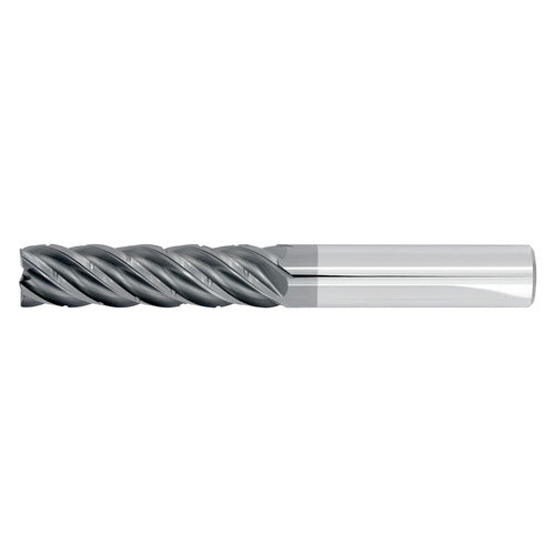 1/2" 5Flute 2-1/8"LOC 4"OAL 1/2"Shk Round Shank .030 Corner Radius ALL4 Carbide End Mill with Chipbreaker HEM (UHP)