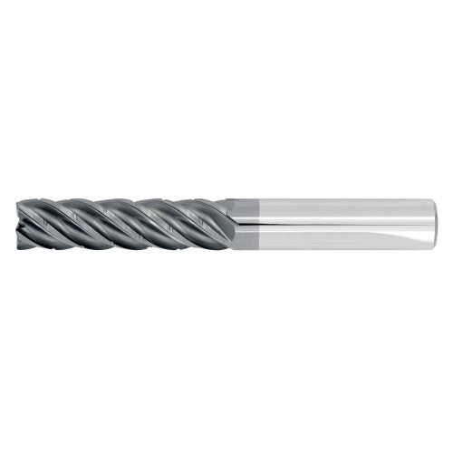 1/2" 5Flute 2-1/8"LOC 4"OAL 1/2"Shk Round Shank Square ALL4 Carbide End Mill with Chipbreaker HEM (UHP)