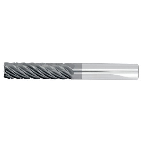 3/8" 7Flute 1-1/4"LOC 3"OAL 3/8"Shk Round Shank .030 Corner Radius ALL4 Carbide End Mill with Chipbreaker HEM (UHP)