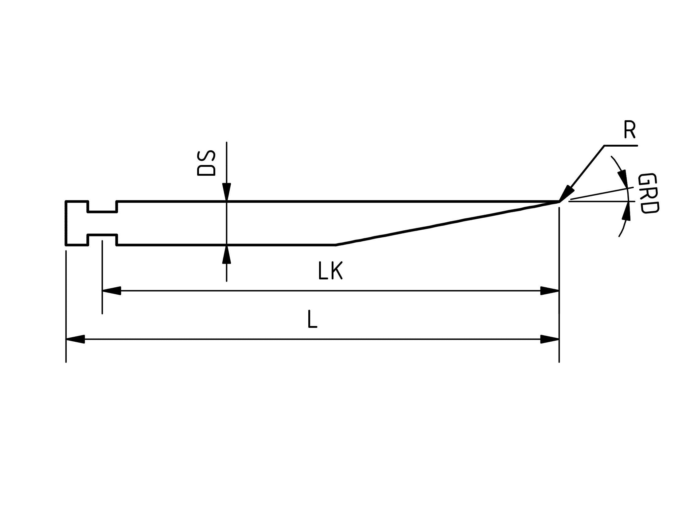 CST-100-402 - Carbide Contour Stylus 20.5mm