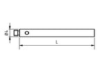 EM3 040 020 SSS - M3 Ø4mm, 20mm Stylus Extension Stainless Steel Shaft
