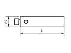 EM4 070 020 SSS - M4 Ø7mm, 20mm Long Stylus Extension Stainless Steel Shaft