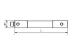 EM4 070 050 SCE - M4 Ø7mm, 50mm Long Stylus Extension Ceramic Shaft