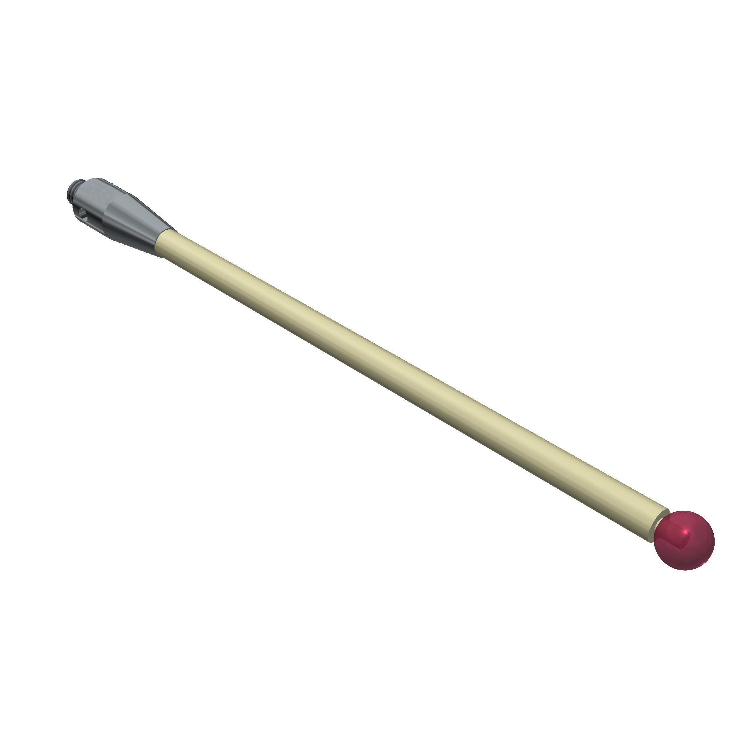 SM4 060 100 RCE - Straight M4 Stylus, 6mm Ruby Ball, 100mm Ceramic Stem, 84mm EWL