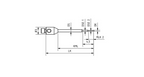 SM2 M03 015 RCA - Stepped Micro M2 CMM Stylus 0.3mm Ruby Ball, 15mm Tungsten Carbide Stem, EWL 10mm