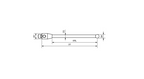 SM2 010 020 RCA - Straight M2 CMM Stylus 1mm Ruby Ball, 20mm Tungsten Carbide Stem, EWL 15mm