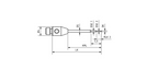 SM3 M02 022 RCA - Stepped Micro M3 CMM Stylus, 0.2mm Ruby Ball, 22mm Tungsten Carbide Stem, EWL 15mm