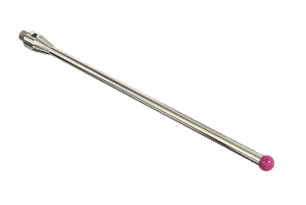 SM4 050 100 RCA - Straight M4 Stylus, 5mm Ruby Ball, 100mm Tungsten Carbide Stem, 85mm EWL