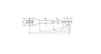 SM5 M05 060 RCA - Stepped M5 CMM Stylus, 0.5mm Ruby Ball, 60mm Tungsten Carbide Stem, 45mm EWL