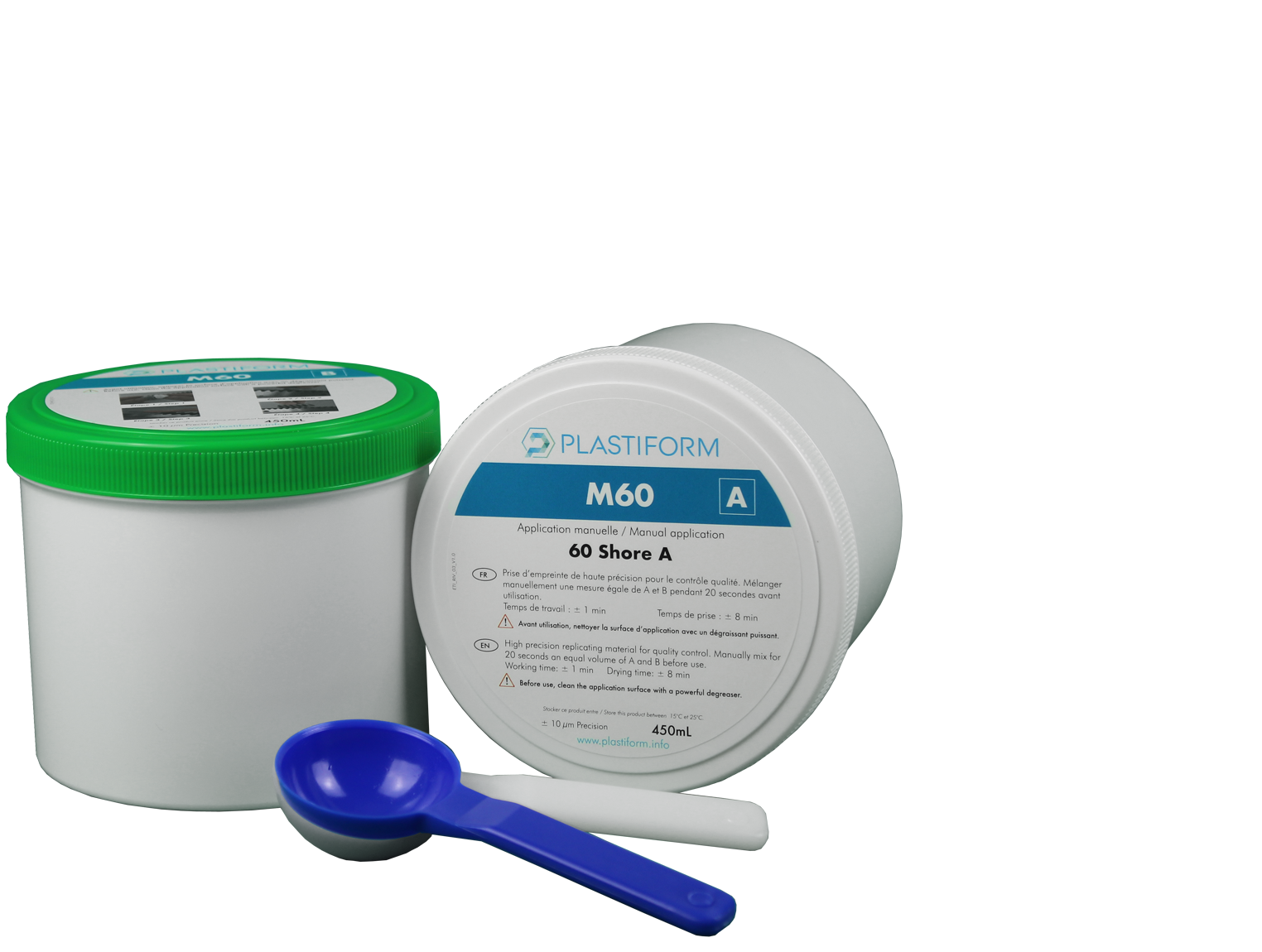 MT-002 - M60 - Set of 2x 450 ml Pots (A+B = 900 ml)