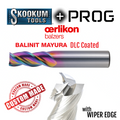 1/4" 3Flute 3/4"LOC 2-1/2"OAL 1/4"Shk Round Shank Square Balinit Mayura DLC Carbide End Mill with Wiper Edge Medium/Finisher (UHPA)