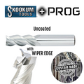1/4" 3Flute 3/4"LOC 2-1/2"OAL 1/4"Shk Round Shank Square Uncoated Carbide End Mill with Wiper Edge Medium/Finisher (UHPA)