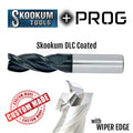 1/4" 3Flute 3/4"LOC 2-1/2"OAL 1/4"Shk Round Shank Square DLC Carbide End Mill with Wiper Edge Medium/Finisher (UHPA)