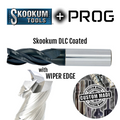 1/4" 3Flute 3/4"LOC 2-1/2"OAL 1/4"Shk Round Shank Square DLC Carbide End Mill with Wiper Edge Medium/Finisher (UHPA)