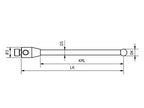 SM2 050 010 RSS - Straight M2 CMM Stylus 5mm Ruby Ball, 10mm Steel Stem, EWL 4mm