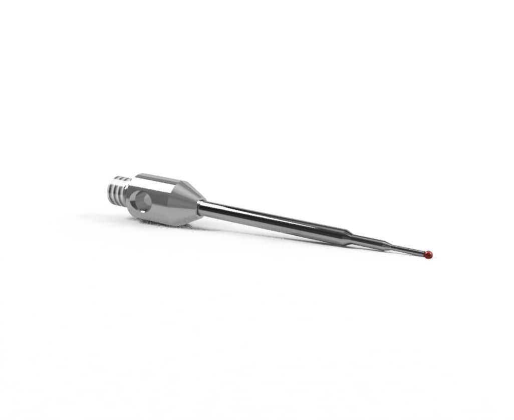 SM2 M05 010 RCA - Stepped Micro M2 CMM Stylus 0.5mm Ruby Ball, 10mm Tungsten Carbide Stem, EWL 5mm