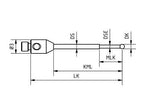 SM2 M07 010 RCA - Stepped Micro M2 CMM Stylus 0.7mm Ruby Ball, 10mm Tungsten Carbide Stem, EWL 5mm