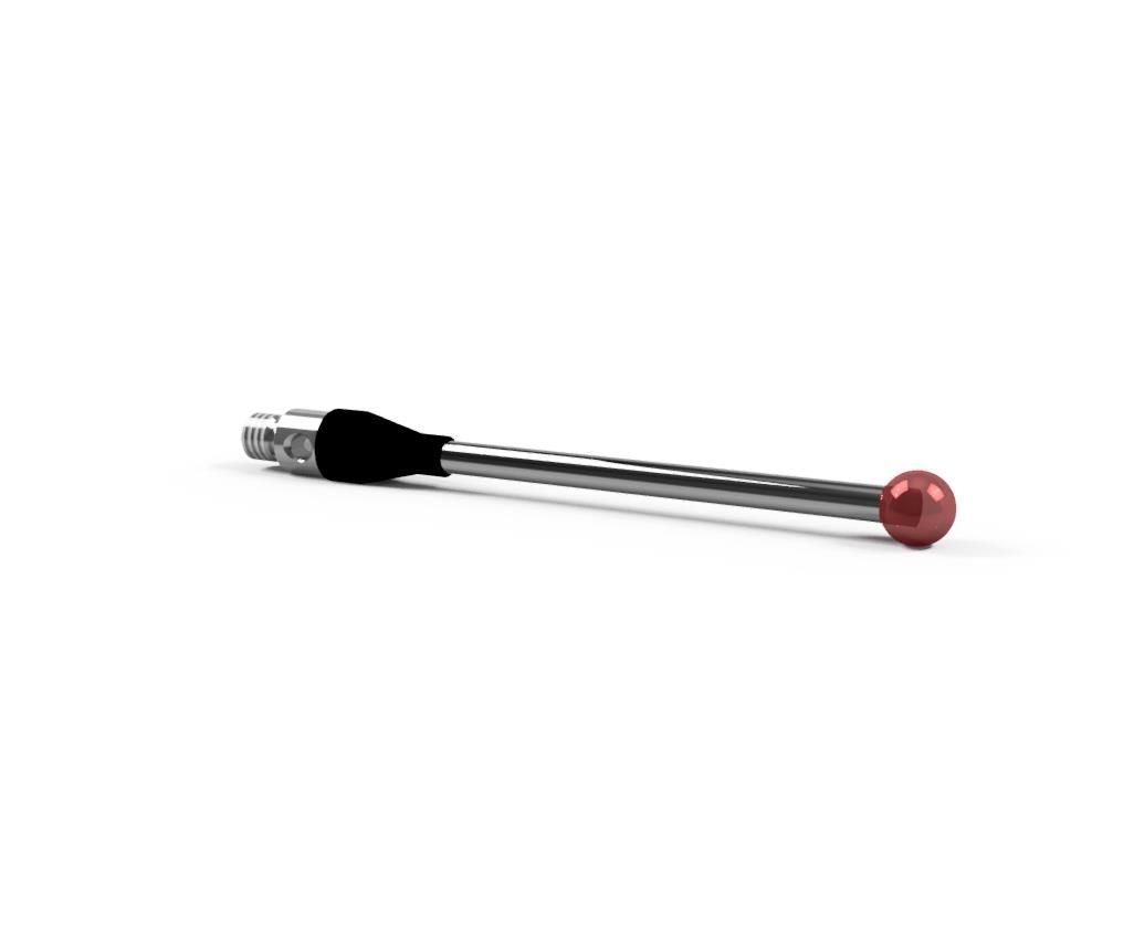 SM3 040 040 HDH - Straight M3 CMM Stylus, 4mm Ruby Ball, 40mm Tungsten Carbide Stem, 33mm EWL, Analog Heidenhain
