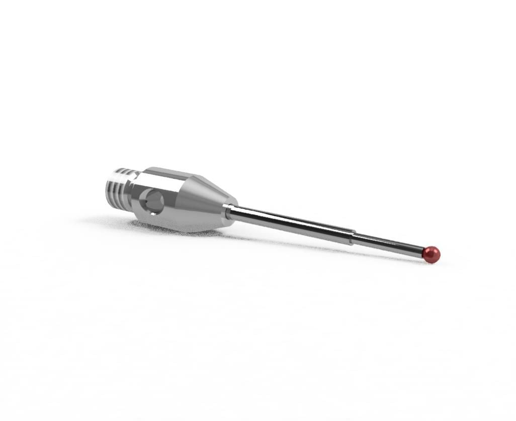 SM3 S10 030 RCA - Stepped M3 CMM Stylus, 1mm Ruby Ball, 30mm Tungsten Carbide Stem, EWL 23mm