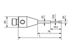 SM3 XS08 020 RCA - Stepped M3 XXT CMM Stylus, 0.8mm Ruby Ball, 20mm Tungsten Carbide Stem, 11mm EWL