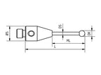 SM3 X20 020 RCA - Straight M3 XXT CMM Stylus, 2mm Ruby Ball, 20mm Tungsten Carbide Stem, 11mm EWL