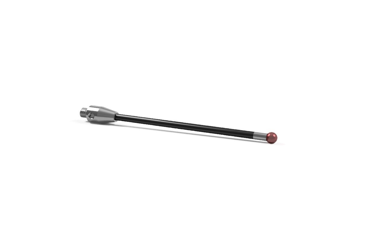 SM3 X40 050 RCF - Straight M3 XXT CMM Stylus, 4mm Ruby Ball, 50mm Carbon Fiber Stem, 41mm EWL