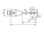 SM3 XS03 020 CCA - Stepped M3 XXT CMM Stylus, 0.3mm Carbide Ball, 20mm Tungsten Carbide Stem, 11mm EWL