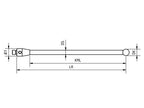 SM4 050 075 CCA - Straight M4 Stylus, 5mm Carbide Ball, 75mm Tungsten Carbide Stem, 58.5mm EWL