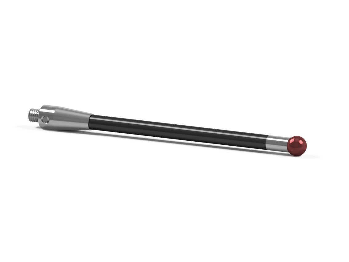 SM4 060 200 RCF - Straight M4 Stylus, 6mm Ruby Ball, 200mm Carbon Fiber Stem, 184mm EWL