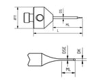 SM5 M012 025 CCA - Stepped Micro M5 CMM Stylus, 0.12mm Carbide Ball, 25mm Tungsten Carbide Stem, 15mm EWL
