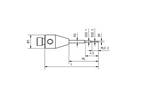 SM3 XS05 024 RCA - Stepped M3 XXT CMM Stylus, 0.5mm Ruby Ball, 24mm Tungsten Carbide Stem, 15mm EWL
