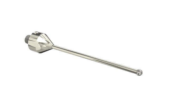 SM5 028 058 CCA - Straight M5 CMM Stylus 2.8mm Carbide Ball, 58mm Tungsten Carbide Stem, EWL 48mm