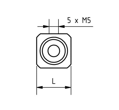 ZM5 S15 015 TTN - 5x M5 Thread, 15mm Length, Titanium