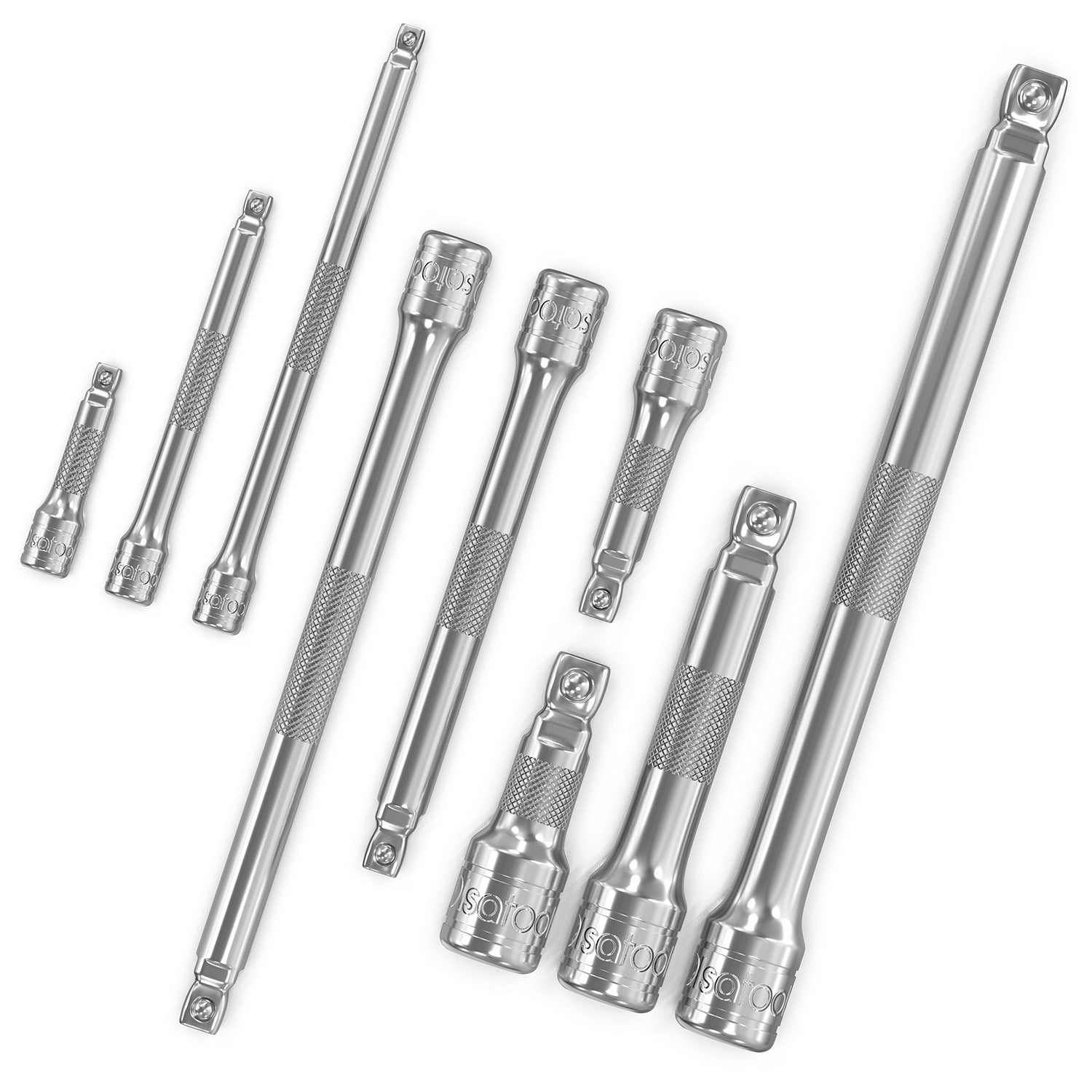 Wobble Socket Extension Set (9pc) | 1/2, 3/8, 1/4" Drive Ratchet Extension Bars