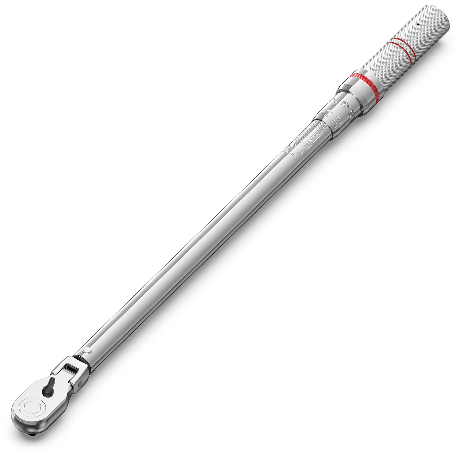 Click Torque Wrench with Flex Head - 1/2" Drive, 24" Long (50-250 ft-lb Torque Range)