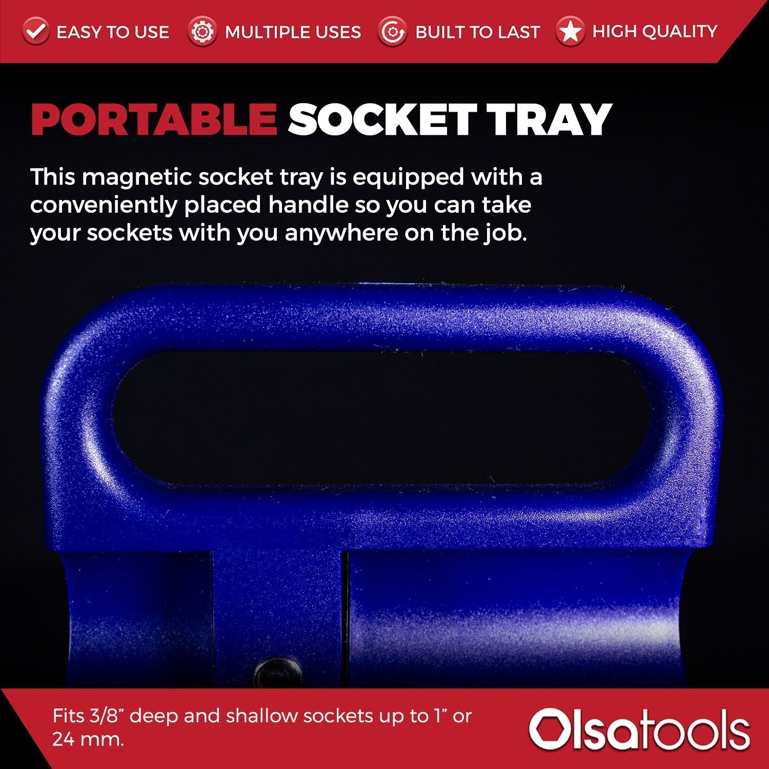 Magnetic Portable Socket Organizer Tray