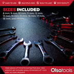 120 Tooth Stubby Ratcheting Wrench Set