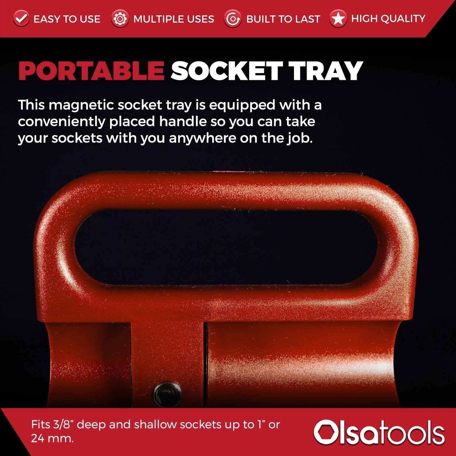 Magnetic Portable Socket Organizer Tray